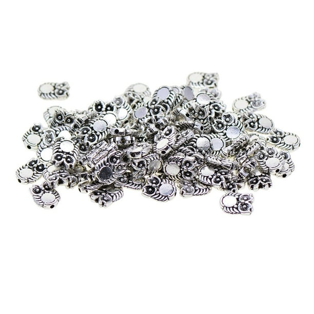 Tibetan Silver Big Hole Connector Metal Spacer European Charm Beads Findings #1 Tibetan Silver Big Hole Connector Metal Spacer European Charm Beads Findings #1